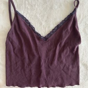 BRANDY MELVILLE PURPLE LACE TANK TOP